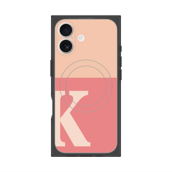 Premium Square Case with MagSafe［ Original - initial two tone - K pink ］