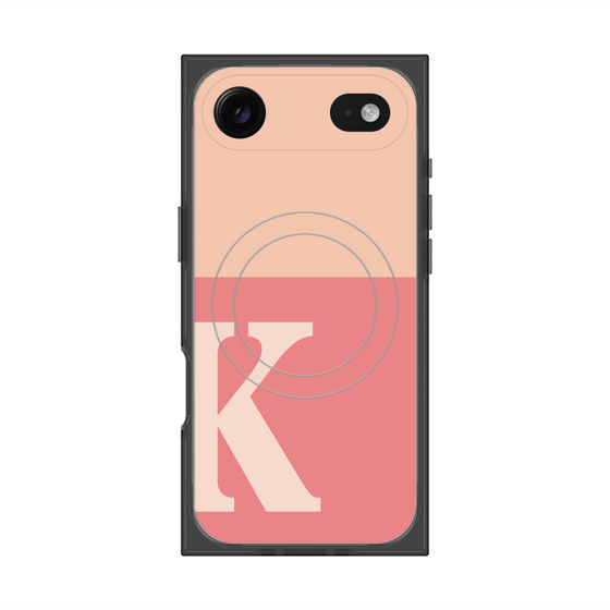Premium Square Case with MagSafe［ Original - initial two tone - K pink ］