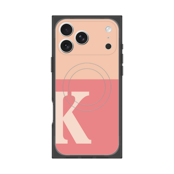 Premium Square Case with MagSafe［ Original - initial two tone - K pink ］