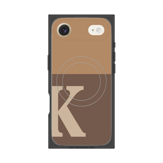 Premium Square Case with MagSafe［ Original - initial two tone - K brown ］