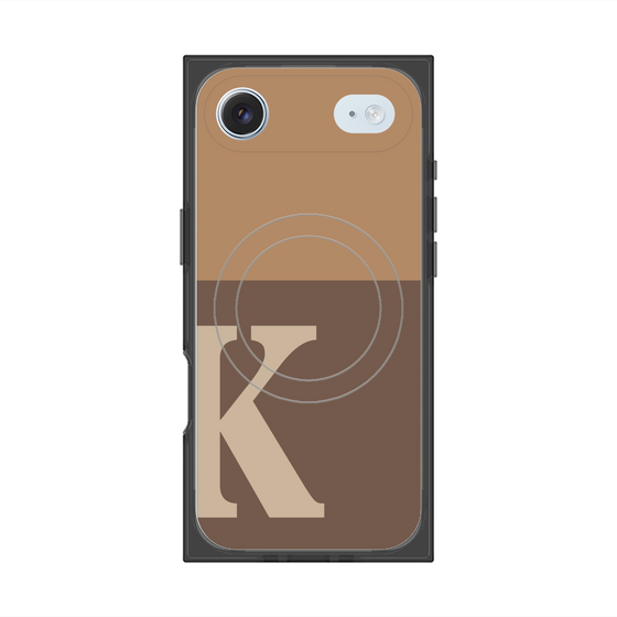 Premium Square Case with MagSafe［ Original - initial two tone - K brown ］