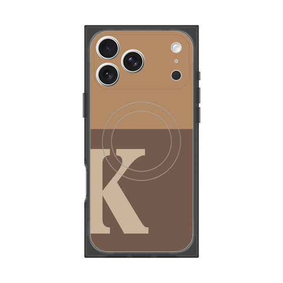Premium Square Case with MagSafe［ Original - initial two tone - K brown ］