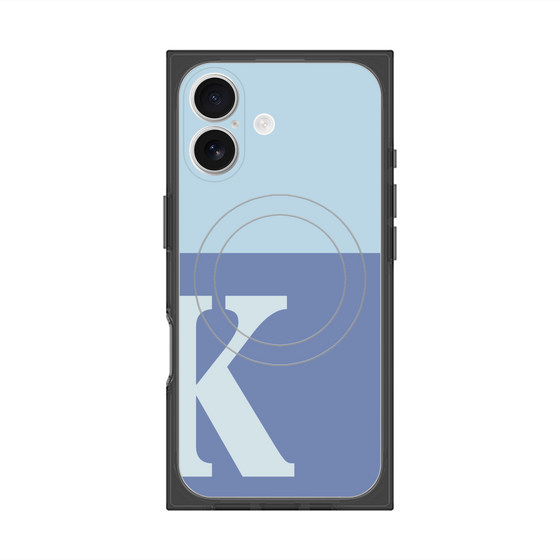 Premium Square Case with MagSafe［ Original - initial two tone - K blue ］