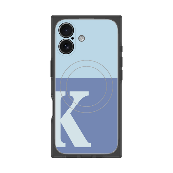 Premium Square Case with MagSafe［ Original - initial two tone - K blue ］