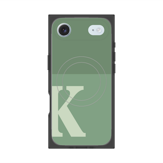 Premium Square Case with MagSafe［ Original - initial two tone - K green ］