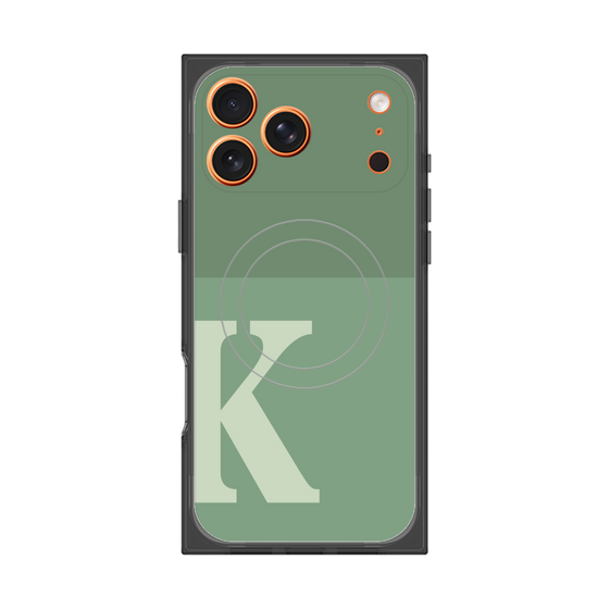 Premium Square Case with MagSafe［ Original - initial two tone - K green ］