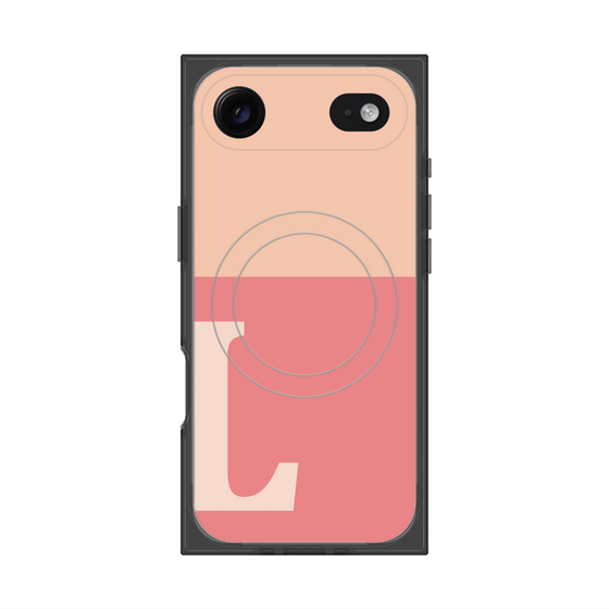 Premium Square Case with MagSafe［ Original - initial two tone - L pink ］