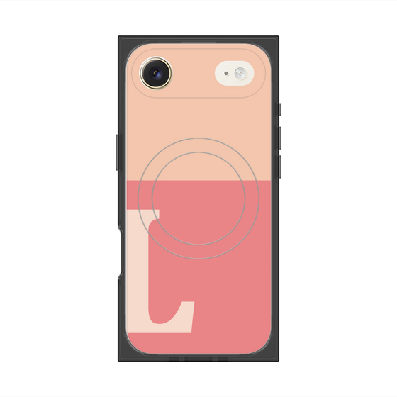 Premium Square Case with MagSafe［ Original - initial two tone - L pink ］