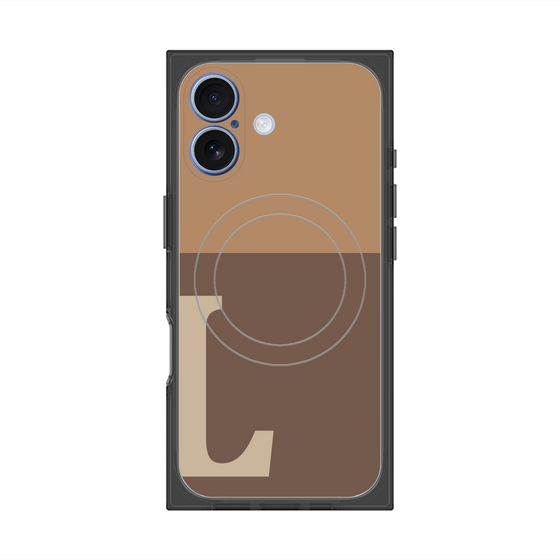 Premium Square Case with MagSafe［ Original - initial two tone - L brown ］