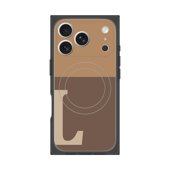 Premium Square Case with MagSafe［ Original - initial two tone - L brown ］