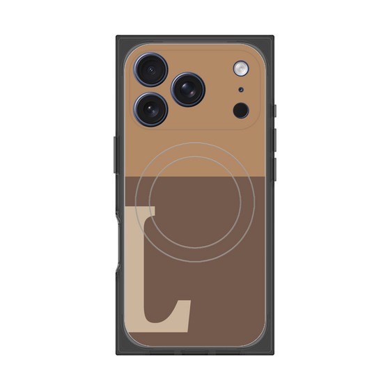 Premium Square Case with MagSafe［ Original - initial two tone - L brown ］