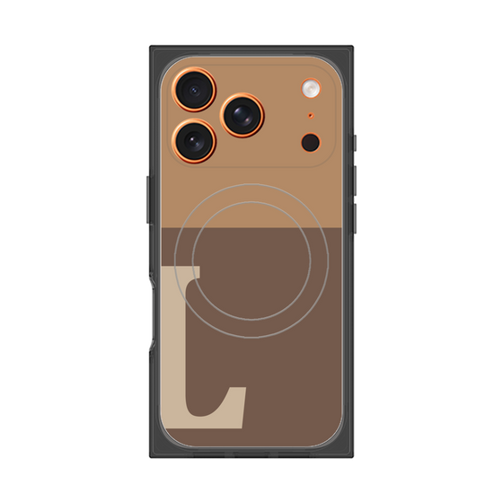 Premium Square Case with MagSafe［ Original - initial two tone - L brown ］