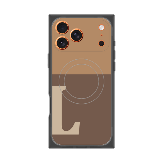 Premium Square Case with MagSafe［ Original - initial two tone - L brown ］