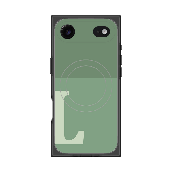 Premium Square Case with MagSafe［ Original - initial two tone - L green ］