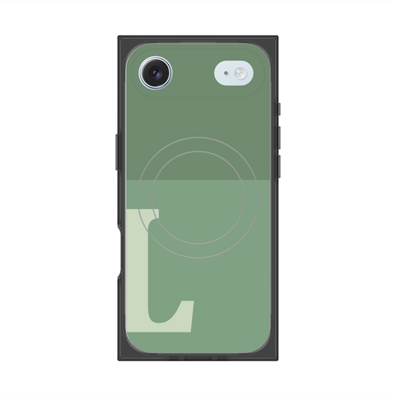Premium Square Case with MagSafe［ Original - initial two tone - L green ］