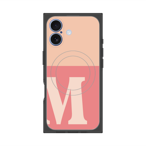 Premium Square Case with MagSafe［ Original - initial two tone - M pink ］
