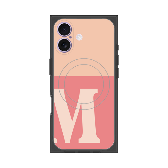 Premium Square Case with MagSafe［ Original - initial two tone - M pink ］