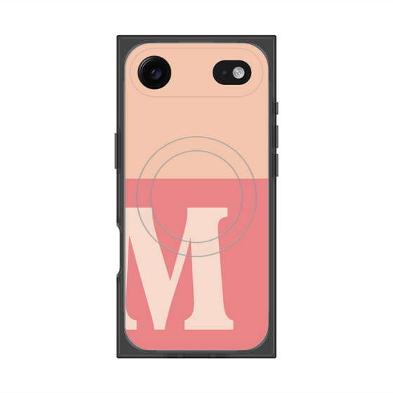 Premium Square Case with MagSafe［ Original - initial two tone - M pink ］