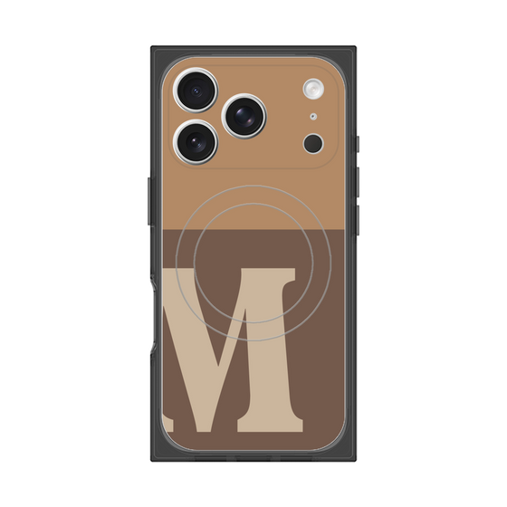 Premium Square Case with MagSafe［ Original - initial two tone - M brown ］