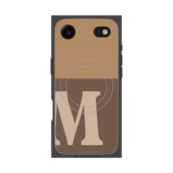 Premium Square Case with MagSafe［ Original - initial two tone - M brown ］