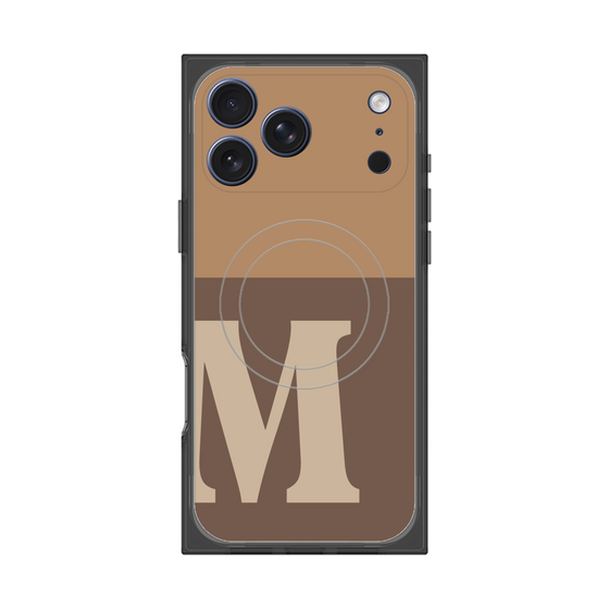 Premium Square Case with MagSafe［ Original - initial two tone - M brown ］