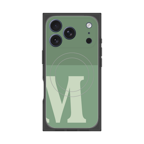 Premium Square Case with MagSafe［ Original - initial two tone - M green ］
