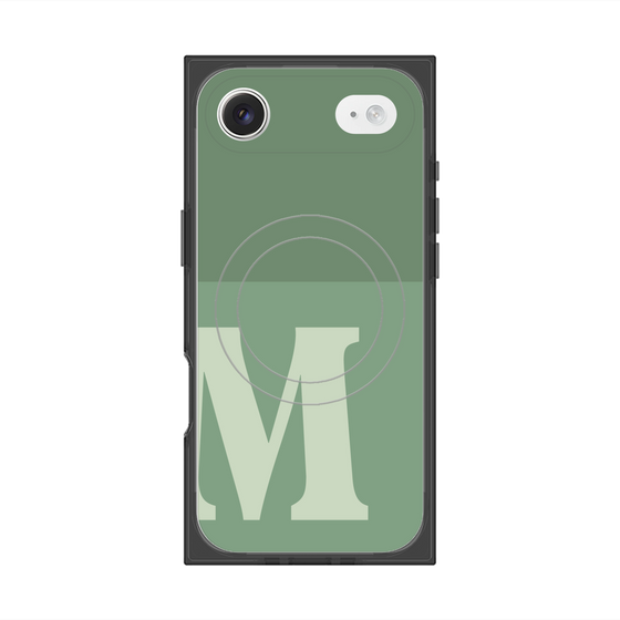 Premium Square Case with MagSafe［ Original - initial two tone - M green ］
