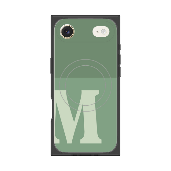 Premium Square Case with MagSafe［ Original - initial two tone - M green ］