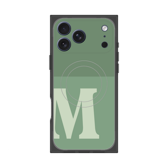 Premium Square Case with MagSafe［ Original - initial two tone - M green ］