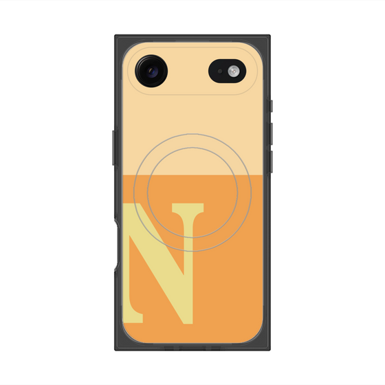 Premium Square Case with MagSafe［ Original - initial two tone - N orange ］