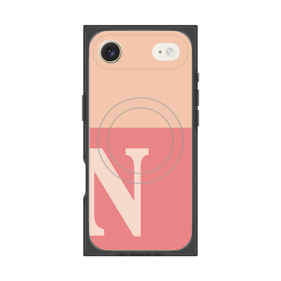 Premium Square Case with MagSafe［ Original - initial two tone - N pink ］