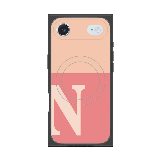 Premium Square Case with MagSafe［ Original - initial two tone - N pink ］