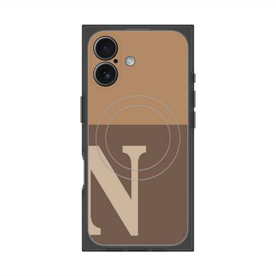 Premium Square Case with MagSafe［ Original - initial two tone - N brown ］