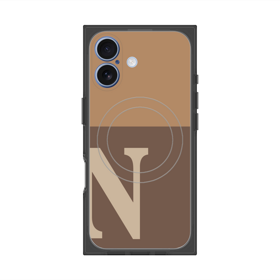 Premium Square Case with MagSafe［ Original - initial two tone - N brown ］