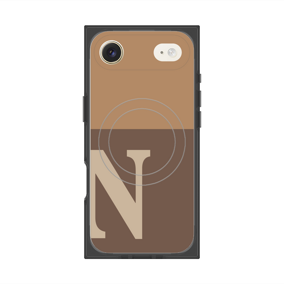 Premium Square Case with MagSafe［ Original - initial two tone - N brown ］