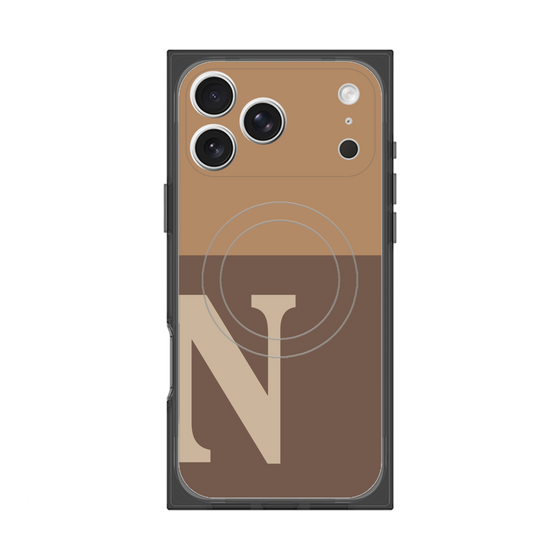 Premium Square Case with MagSafe［ Original - initial two tone - N brown ］