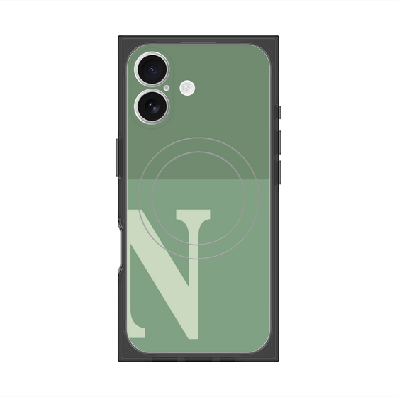 Premium Square Case with MagSafe［ Original - initial two tone - N green ］