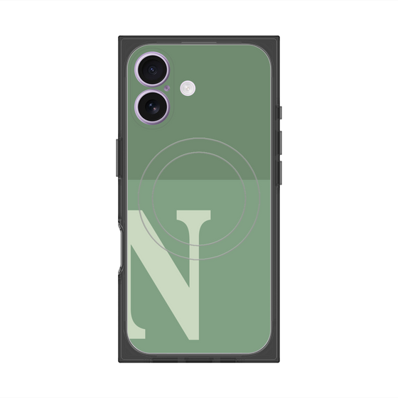 Premium Square Case with MagSafe［ Original - initial two tone - N green ］