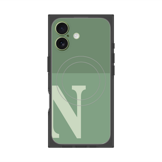 Premium Square Case with MagSafe［ Original - initial two tone - N green ］