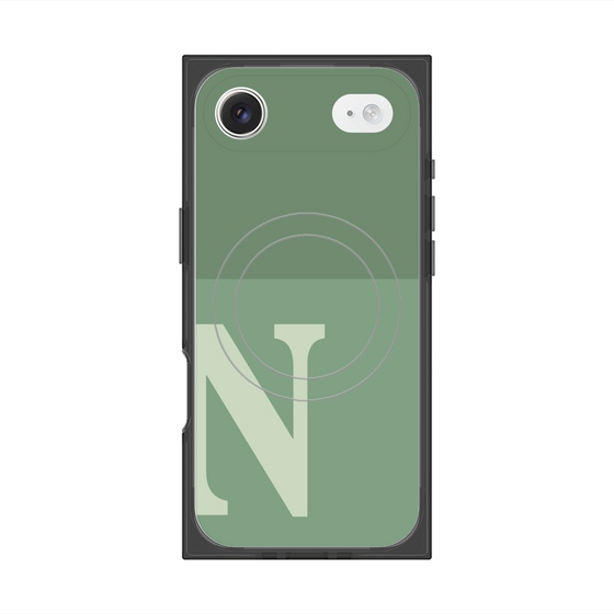 Premium Square Case with MagSafe［ Original - initial two tone - N green ］