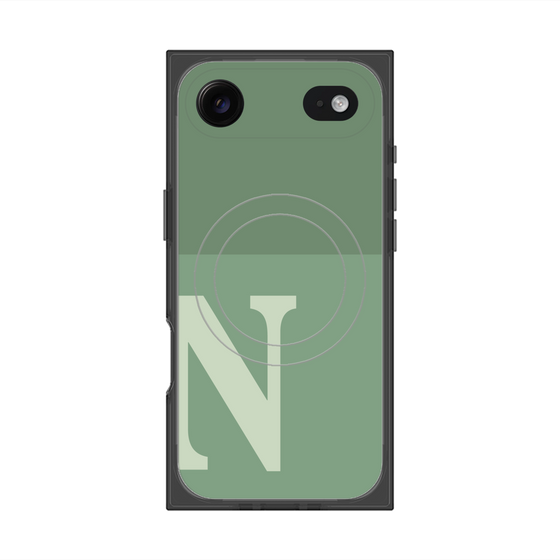 Premium Square Case with MagSafe［ Original - initial two tone - N green ］
