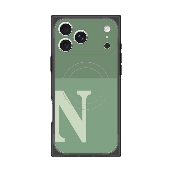 Premium Square Case with MagSafe［ Original - initial two tone - N green ］