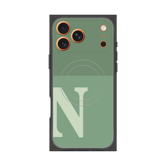 Premium Square Case with MagSafe［ Original - initial two tone - N green ］