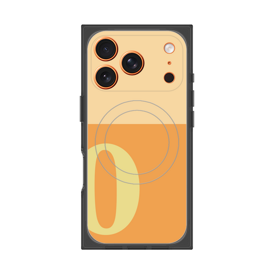 Premium Square Case with MagSafe［ Original - initial two tone - O orange ］