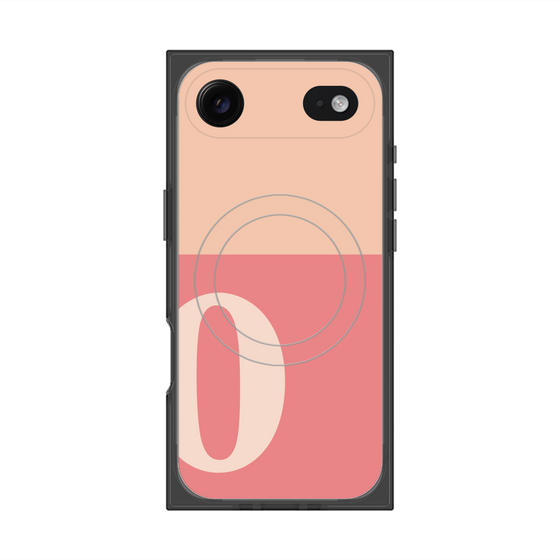 Premium Square Case with MagSafe［ Original - initial two tone - O pink ］