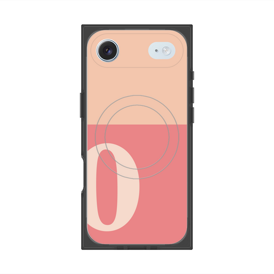 Premium Square Case with MagSafe［ Original - initial two tone - O pink ］