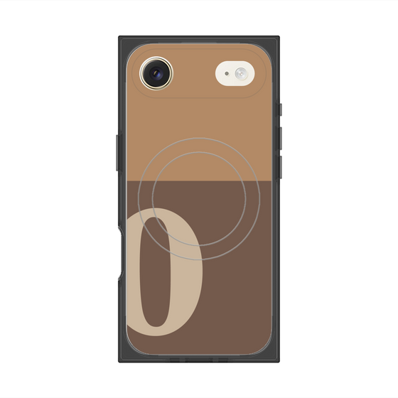Premium Square Case with MagSafe［ Original - initial two tone - O brown ］