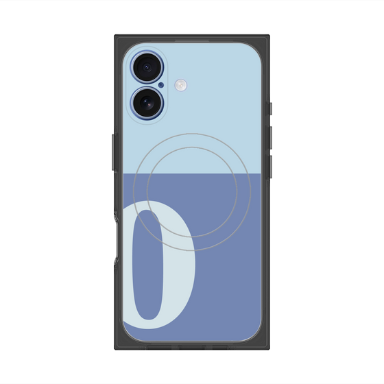 Premium Square Case with MagSafe［ Original - initial two tone - O blue ］