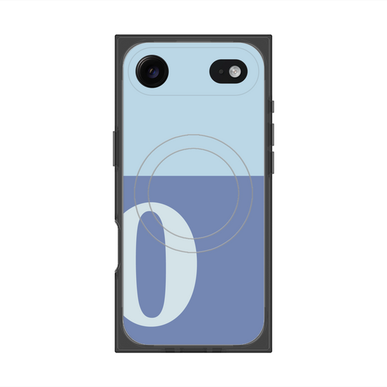 Premium Square Case with MagSafe［ Original - initial two tone - O blue ］