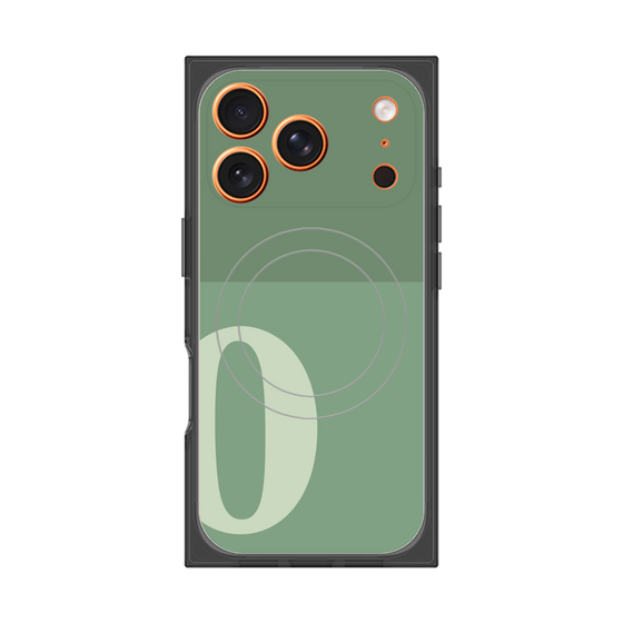 Premium Square Case with MagSafe［ Original - initial two tone - O green ］